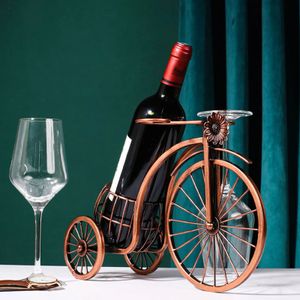 Tabletop Wine Racks Vintage Metal Rack Bottle Glass Holder Freestanding Countertop Home Bar Decor Crafts 231213