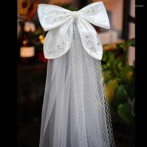 Bridal Veils Short Ivory Butterfly One Layer Wedding Vintage Party With Clip