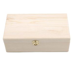 Wooden Storage Box Log Color Pine Rectangular Flip Solid Wood Gift Box Handmade Craft Jewelry Case4864841