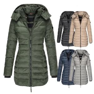 Men s Down Parkas Stylish Cotton Padded Jacket Women Autumn Outwear Pickslipper Långärmning Varma fickor Hoodie 231213