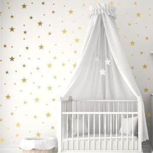 Gold Silver Stars Wall Stickers for Kids Room Baby Nursery Room Decoration Diy Art Stickers Wall Decals Hem Dekoration sovrum