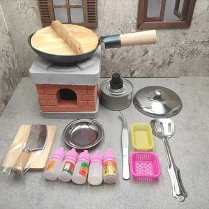 Kitchens Play Food Dollhouse Mini Kitchen Furniture Toys Full Set Models for Doll House Kitchen Furniture Decorative Accessories 231212