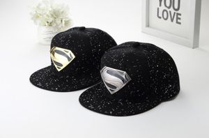 Mode den högkvalitativa designern New Superman Baseball Hat Par Metal Iron Plate Flat Edge Hip Hop Hat6344137