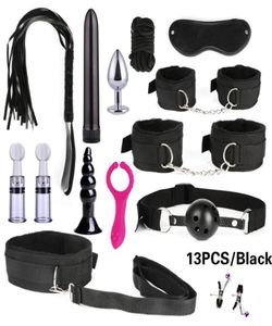 Brinquedos sexuais para mulheres jogos adultos mão chicote boca mordaça corda metal butt plug bdsm bondage conjunto grânulo anal plug vibrador5476181