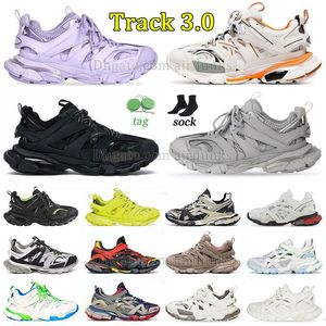 Bakłażan Lights Track3.0 mężczyzn Designer Buty TOPS Track Runner 3 3.0 Triple S Białe Sneakers Tess.s. Nylonowe trenerzy drukowania Gomma Trener