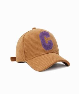 Top Caps Corduroy Havlu Nakış Kadınlar039s Beyzbol Kapağı Kış Şapkası Men039s Kadın Snapback Kpop Aksesuarları Mor BQ4263075