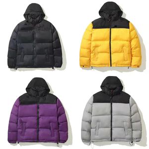 Moda puffer jaqueta novo moletom com capuz homens mulheres outono inverno para baixo jaqueta Outerwear Causal Hip Hop Streetwear blusão grosso casaco tamanho s-2xl roupas roxas amarelas