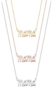 Piccola mamma mamma mamma lettere collana timbrata parola iniziale amore alfabeto madre collane per il ringraziamento festa della mamma regali4653289