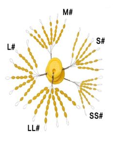 Gummi float stoper fiske bobber linje stoppar rymdbönor fiske tackla lådan oval lure tackle17854499