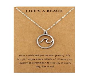 Pendant Necklaces Ocean Waves Beach Necklace Nautical Surfing Pendants Women Men Jewelry Lover039s Party Gift Drop3207221