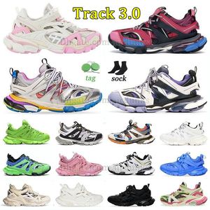 Luxury Designer Women Track 3.0 Purple Shoes Tracks 3 Lilac Purple Pink Sneaker Lighted Gomma Leather Trainer Platform Sneakers Light Runner 7