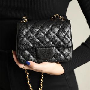 10A Mirror Quality Designer Mini Flap Sheepskin and Caviar Skin 17cm Woman Shoulder Bagss Luxurious Crossbody Bag Fashion Chain Designer BA