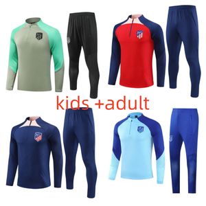 2023 2024 Joao Felix Yetişkin Çocuklar Atletico Madrids Trailsuit Chandal Futbol Futbol Eğitim Takım 23 24 Madrids Trailtsits Set Erkek Camiseta De Futbol Ceket