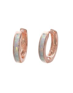 Yoursfs 2 PairsSet Opal Hoop Earrings Fashion Women Gold Plated 18K Unique Design Anniversary Holiday Birthday Gift4404064