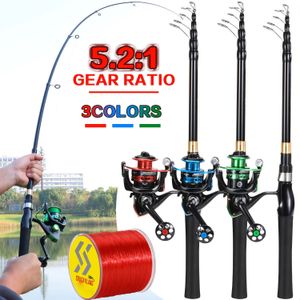Fishing Accessories Sougayilang 1.8m 2.1m Spinning Rod Set Telescopic Ultralight and Reel with Line Tackle 231212