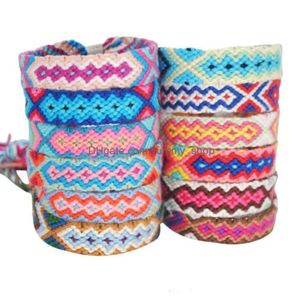 Urok Bracelets Słodka różowa bransoletka Fabric Friendship Super Urocza z frędzlami i regulowanymi rozmiarami dla mężczyzn Women2491