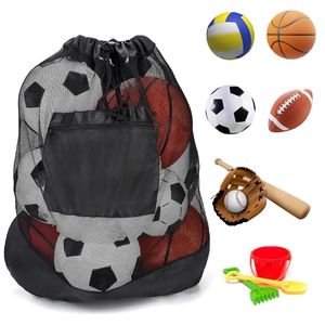 Balls Lightweight Mesh Ball Bag Large Capacity Net Sports Ball Bag Portable Soccer Basketball Storage Net Bag Easy to Carry 231213