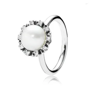Кольца кластера Аутентичные стерлингового серебра 925 пробы Everlasting Grace Модное кольцо для женщин Подарок DIY Ювелирные изделия