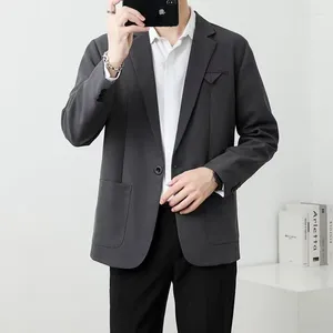 Ternos masculinos sênior sentido terno jaqueta masculino plâncton shuai versão coreana maré casual solto negócios formal magro quatro estações