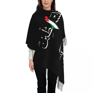 Lenços Palestina Bandeira Lenço para Mulheres Inverno Outono Pashmina Xale Envoltório Palestino Longo Leve