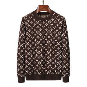 Mens Hoodies tröjor Sweatshirts Letter Jacquard Loseness Långärmad tröja Pullover Casual Crewneck Loose Printed Autumn and Winter Tops- W14