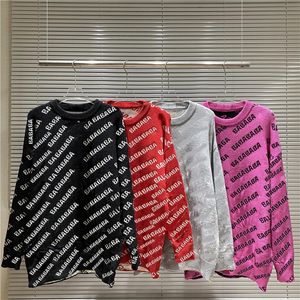 Maglione di design da uomo per donna girocollo moda da donna stampa lettera maglione a maniche lunghe pullover nero grigio rosso rosa 4 colori per scegliere la taglia S-2XL