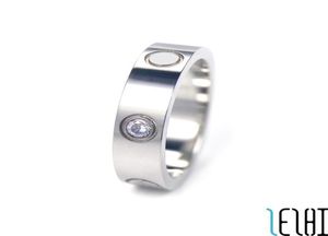 Clássico charme eterno amor qua casal anéis para homens titânio aço diamante platina chapeamento namorada anel de casamento noivado jew8623713