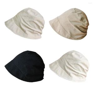 Basker utomhus unisex ren färg strand cap sunbonnet fedoras corduroy hink hattar fiskare hatt mocka panama