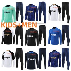 2023-2024 CFC Soccer Jersey Long Sleeve Kids Kit Tracksuit Pulisic 23/24 Mount Havertz Orginho Training Shirt Koulibaly Kante Track Suits