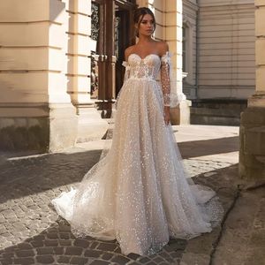 Lace Applique Wedding Dresses A Line Muslim Bridal Gowns Dubai Arabic Middle East Women Wedding Gowns Bride Dresses