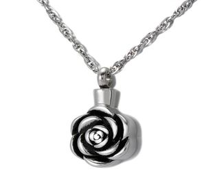 Cremation Jewelry Rose Urn Necklace for Ashes Keepsake Memorial Pendant Locket Stainless Steel Waterproof Remembrance Necklace24786534971