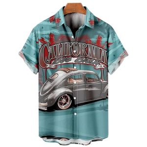 Mode Men's Casual Shirts Summer Vintage Top 3D Printed Car Loose Hawaiian Men's Shirt Beach Aloha Fashion Clothing Ropahombre 28