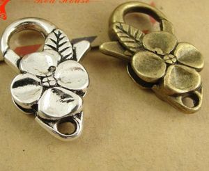 1615mm large Flower Lobster Clasp antique silver and bronze for option 100 pcs per pack shiping3149913