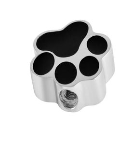 Czarna łapa psa kształt kremacji ze stali nierdzewnej biżuteria urn wisiant naszyjnik Pet Memorial Jewelry 52288891