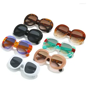 Sunglasses 2024 Est Wholesale Assorted Colors Oversized Bold Frame Yellow Green Womens