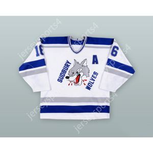 БЕЛАЯ ХОККЕЙНАЯ ТРИКОТАЖА NICK FOLIGNO 16 SUDBURY WOLVES, НОВАЯ, с прострочкой сверху, S-M-L-XL-XXL-3XL-4XL-5XL-6XL