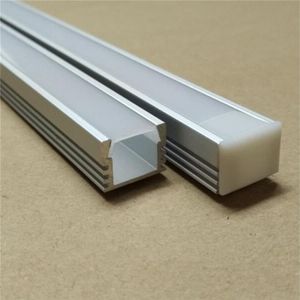 Leveranskostnad Högkvalitativ 2M PCS U Form Aluminium Profil LED Aluminiumspår med täckuppsättning och PC -täckklipp för LED BAR2712