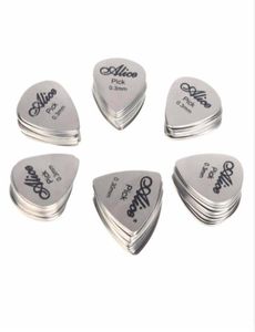 12 Stück Bassgitarren-Picks aus Edelstahl für akustische und elektrische Gitarren, 030 mm, Alice 12S 9974956