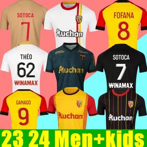 Fans Tops Tees Maillot RC LeNs 2324 Soccer Jerseys Kid Kit Champions League Football Shirts Foot Home Away Third 3rd 2023 2024 Fan Player Version SOTOCA FOF J240309