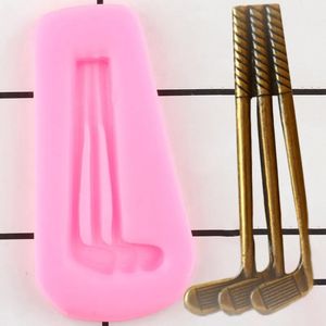 Baking Moulds Golf Club Silicone Mold Chocolate Gumpaste Fondant Cake Decorating Tools Cupcake Topper Resin Clay Candy Mods 231213