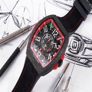 44mmx53 5mm watch V45 MEXICO LIMITED EDITION Racing Carbon TOP QUALITY Skeleton automatic men wristwatch sport NH35A277p