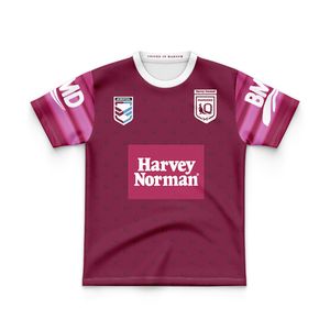 2023 2024 Kids Rugby Jersey Queensland Maroons Jersey Erkek Kızlar Evde Açık Jersey Çocuk Tişörtleri