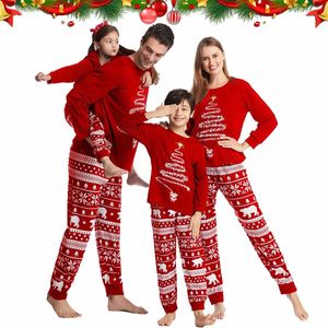 Aile Eşleşen Kıyafetler Aile Eşleşen Noel Pijamaları Seti 2024 Noel Baba Anne Kızı Aile Bakış Giysileri Yetişkin Çocuklar Sweetwear Pijama Kıyafetleri 231212