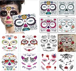 Engångsögonskugga Magic Eye Beauty Face Watertproof Tattoo Sticker för smink Stage Halloween Party Supplies H8720295
