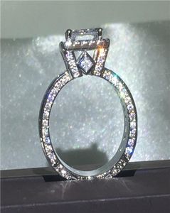 Vecalon Vintage Ring 925 Sterling Silber Princess Cut Diamant Cz Verlobung Ehering Ringe Für Frauen Männer Finger Schmuck6136719