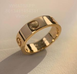 Szeroki pierścień miłości 55 mm v złota 18K Never Fade luksusowa marka oficjalne reprodukcje z pierścieniami pary najwyższa liczba kwalifikacji 7378742