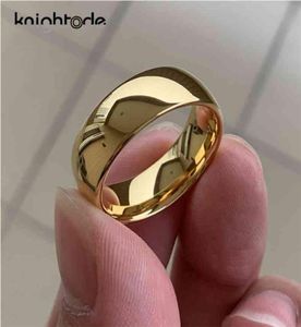 Klassischer goldfarbener Ehering aus Wolframcarbid für Damen und Herren, Verlobungsgeschenk, Schmuck, Kuppel, poliertes Band, Gravur 2107015743834