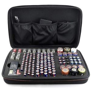 Aufbewahrungstaschen 146 Stück tragbare harte stoßfeste EVA C D 9V Batteriegehäuse Box Organizer Halter für Tester Extra Space Charger316a