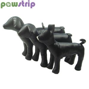 Dog Toys Tuggar Pawstrip 1pc läder hund mannequin stående position hundmodeller petshop display för klädkläder krage husdjur hund leksaker 231212