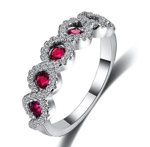 Anelli a grappolo Fashion di alta qualità Zircone colorato tondo geometrico Ring di irregolarità per donne Scultura in metallo argento femmina Jewe3365543